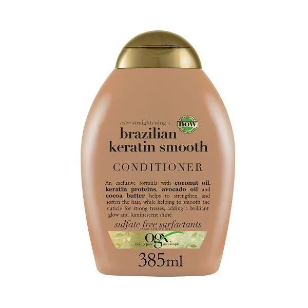 Balsamo per capelli alla cheratina brasiliana Ogx 385 ml