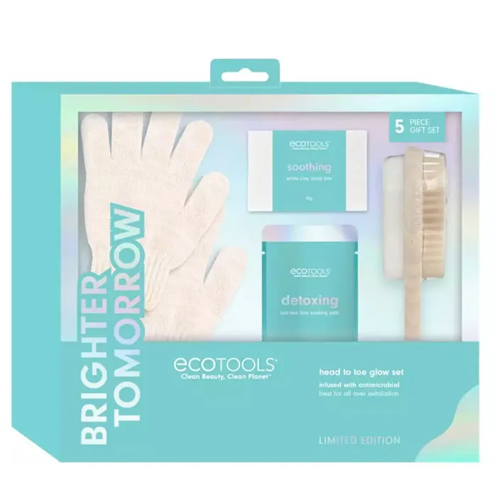Ecotools Brighter Tomorrow Glow Set da 4 pezzi dalla testa ai piedi