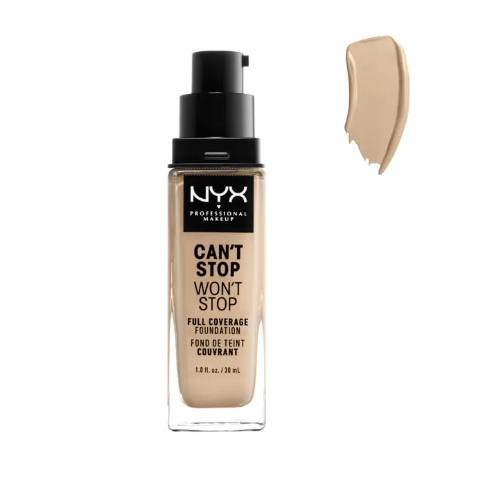 Fondotinta Nyx Can´t Stop Won´t Stop Full Coverage Nude 30ml