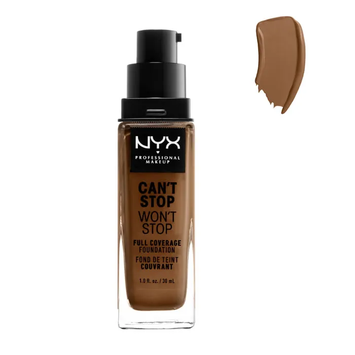 Nyx Can´t Stop Won´t Stop Fondotinta a copertura totale Sienna 30ml