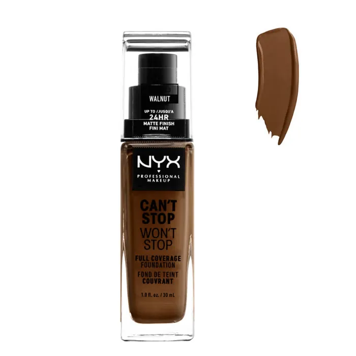 Fondotinta Nyx Can´t Stop Won´t Stop Full Coverage Walnut 30ml