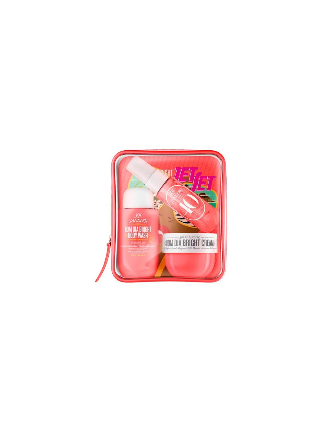 Sol De Janeiro Bom Dia Jet Set – Bom Dia Clarifying Body Wash 90ml + Bom Dia Bright Cream 50ml + Brazilian Crush Cheirosa 40 – 30ml Perfume Mist