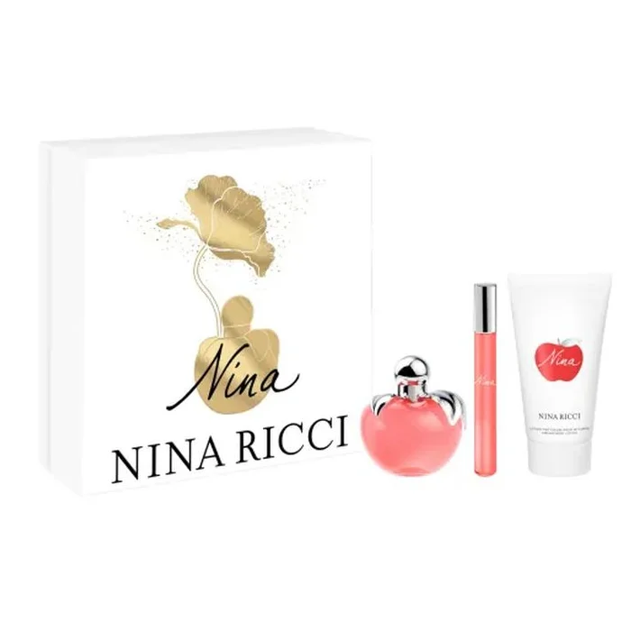 Nina Ricci Nina Eau de Toilette Spray 50ml Set di 3 pezzi