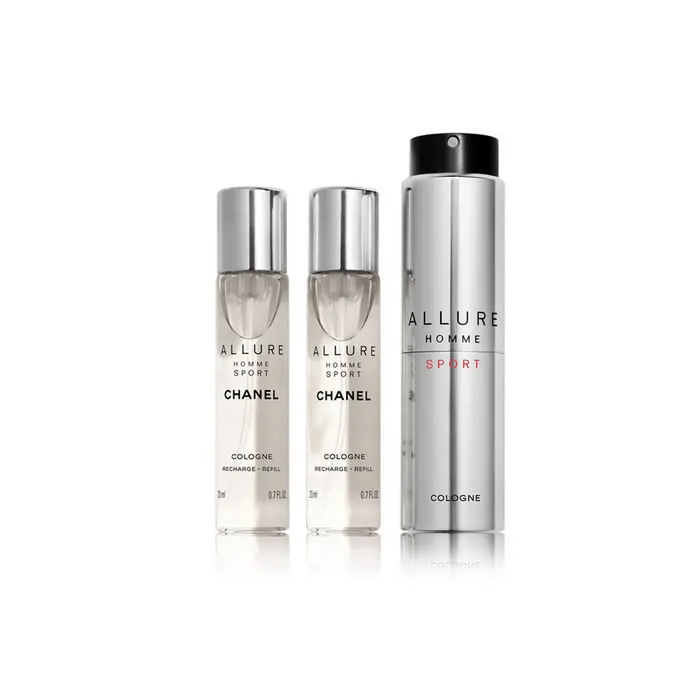 Chanel Allure Homme Sport Travel Spray Ricaricabile Set 3 Pezzi