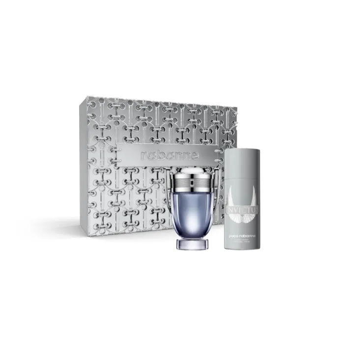 Paco Rabanne Invictus Eau de Toilette Spray 100ml Set di 2 pezzi