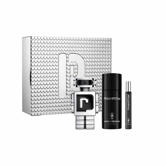 Paco Rabanne Phantom Eau de Toilette Spray 100ml Set di 3 pezzi