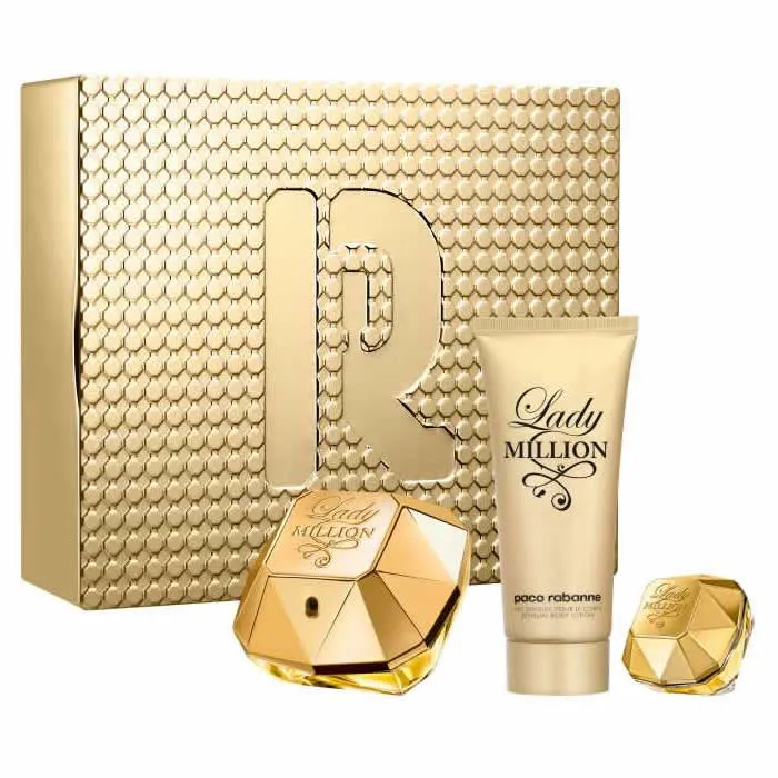 Paco Rabanne Lady Million Eau de Parfum Spray 80ml Set da 3 Pezzi