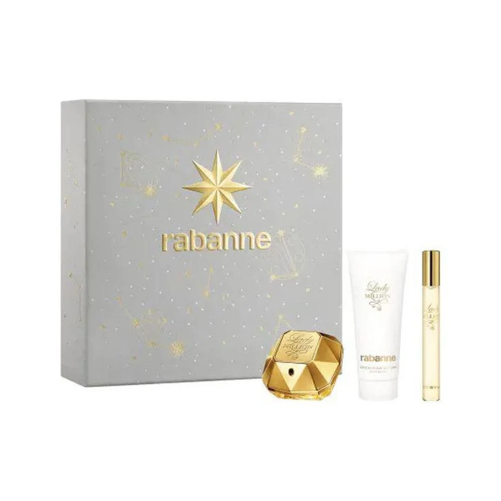 Paco Rabanne Lady Million Eau Parfum 50ml Leche Corporal 75ml Eau Parfum 10ml