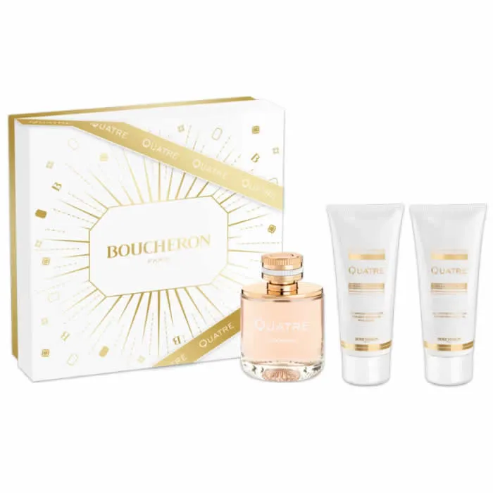 Boucheron Quatre Femme Eau de Parfum Spray 100ml Set da 3 Pezzi