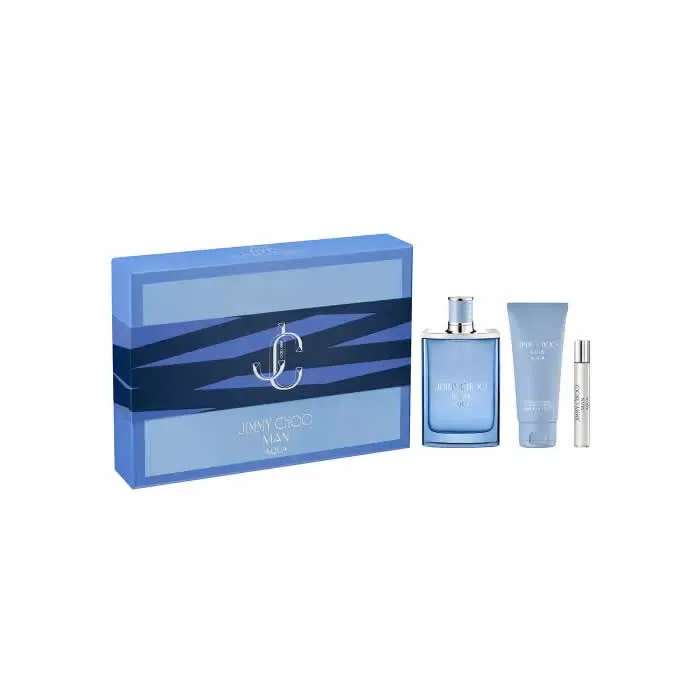 Jimmy Choo Man Aqua Eau De Toilette Spray 100ml Set 3 pezzi
