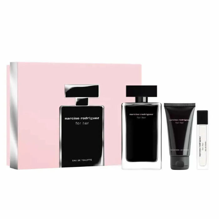 Narciso Rodriguez For Her Eau De Toilette Spray 100ml Set 3 Pezzi
