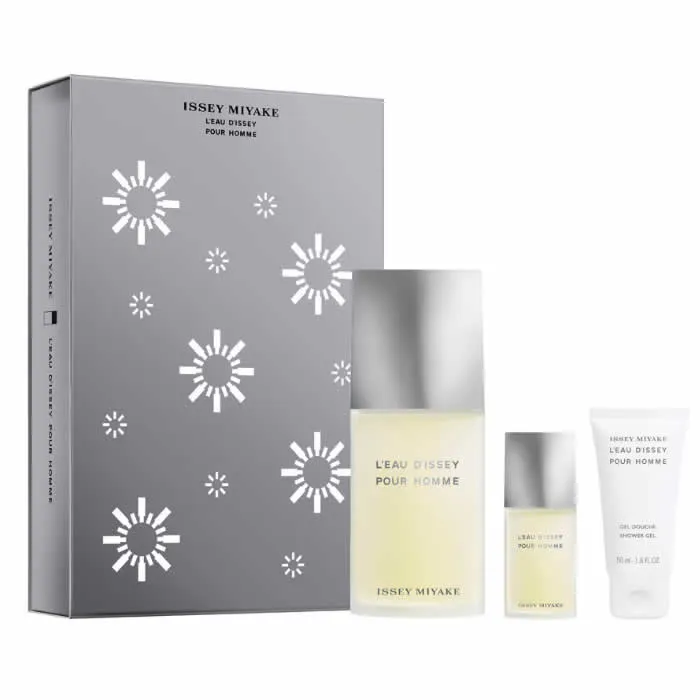 Issey Miyake L'Eau D'Issey Pour Homme Eau De Toilette Spray 125ml Coffret 3 Produits