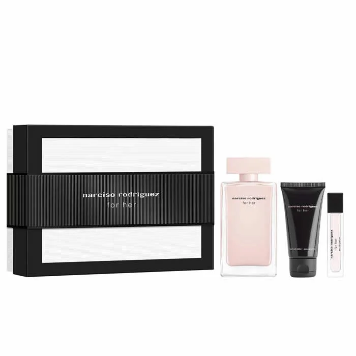 Narciso Rodriguez For Her Eau De Parfum Spray 100ml Set 3 Artikel