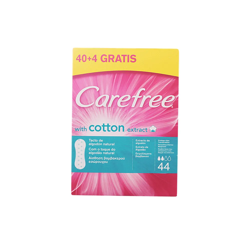 Carefree With Cotton Extract Pantyliners 44 Units Carefree With Cotton Extract Pantyliners 44 Units