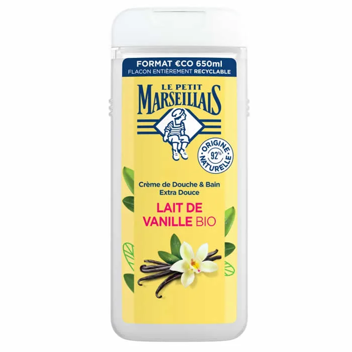Le Petit Marseillais Lait De Vanille Bio Shower Gel 650ml Le Petit Marseillais Lait De Vanille Bio Shower Gel 650ml