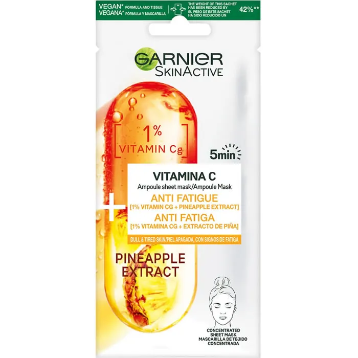 SkinActive Pineapple Extract Anti-Fatigue Face Mask 1 Unité