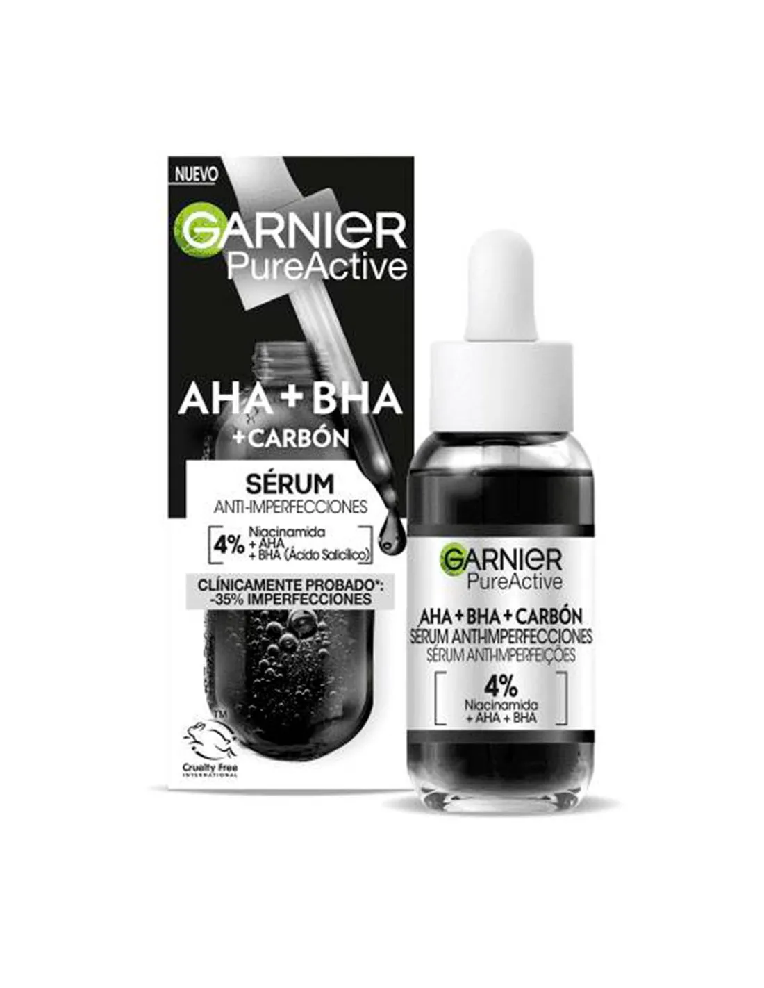 Siero anti-imperfezioni al carbone attivo AHA Bha Garnier Pure Active 30 ml