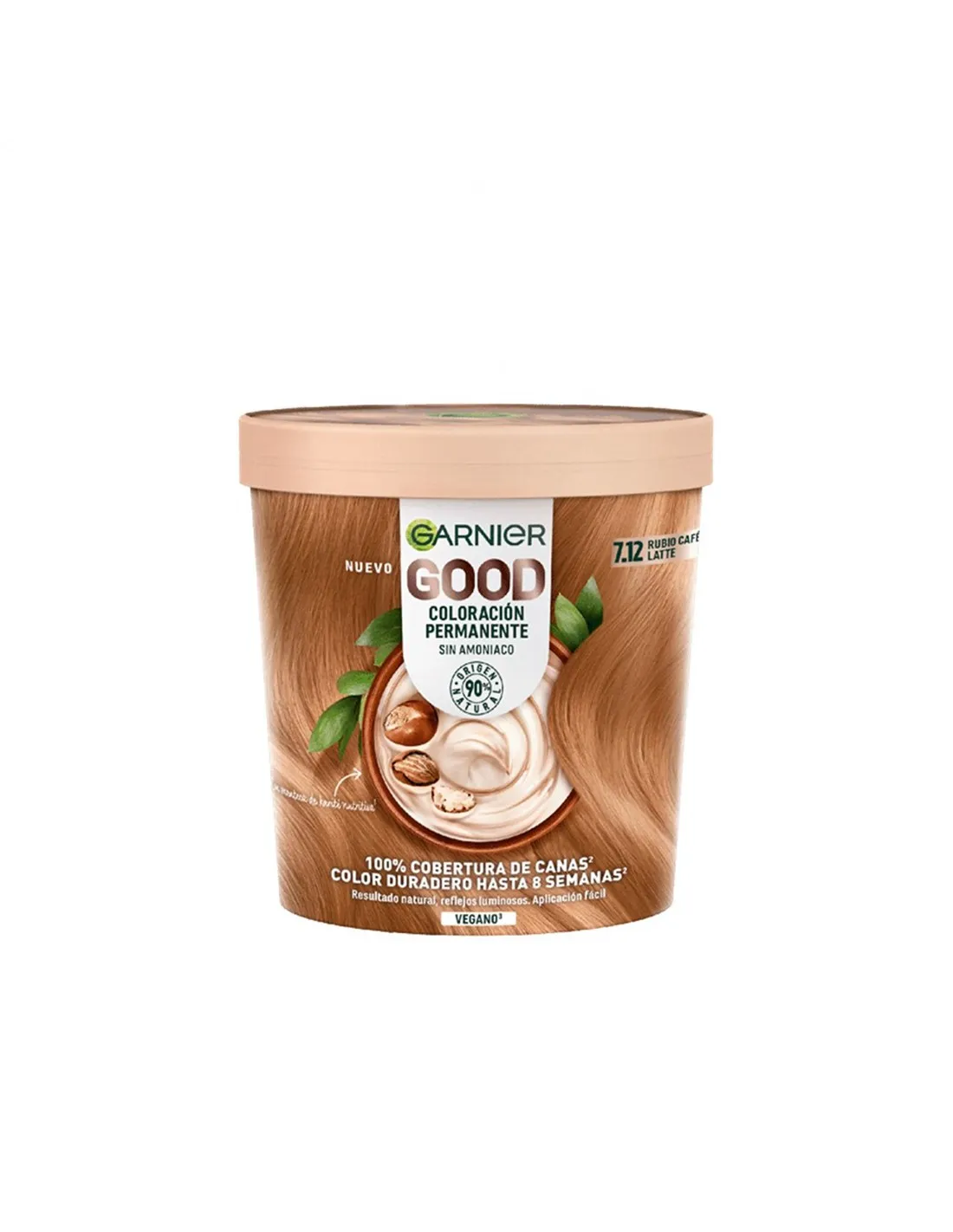 Garnier Good Colorazione Permanente per Capelli 7.12 Biondo Caffè Latte 1 Unità