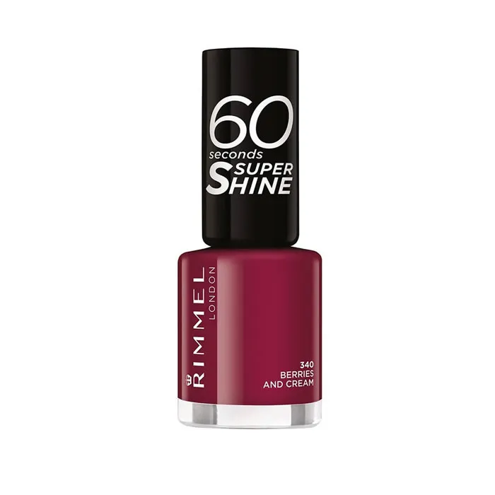 Smalto per unghie Rimmel London 60 Seconds Super Shine 340 Berries And Cream