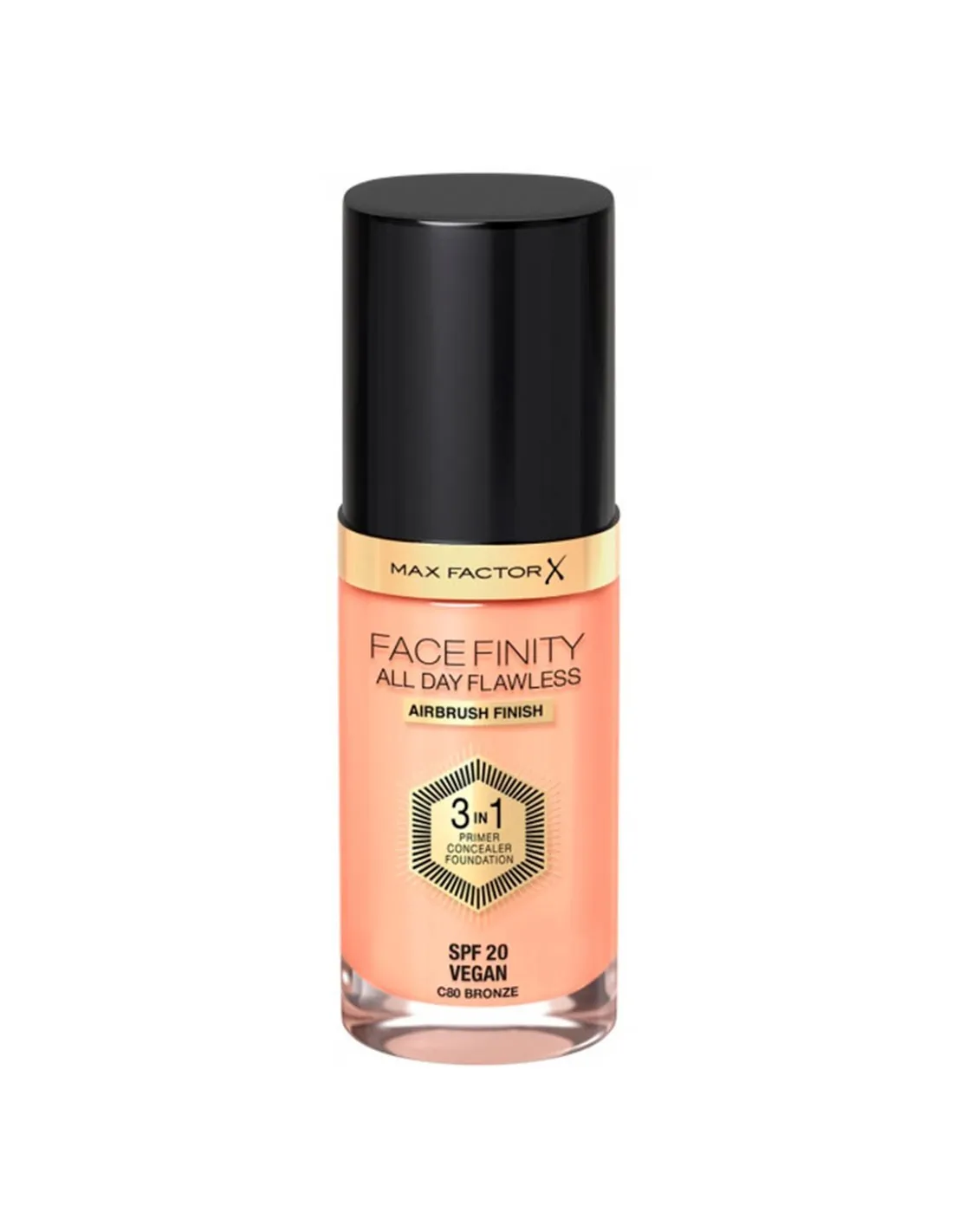 Max Factor Facefinity 3 in 1 Primer, Correttore e Fondotinta 80-Bronze 30ml