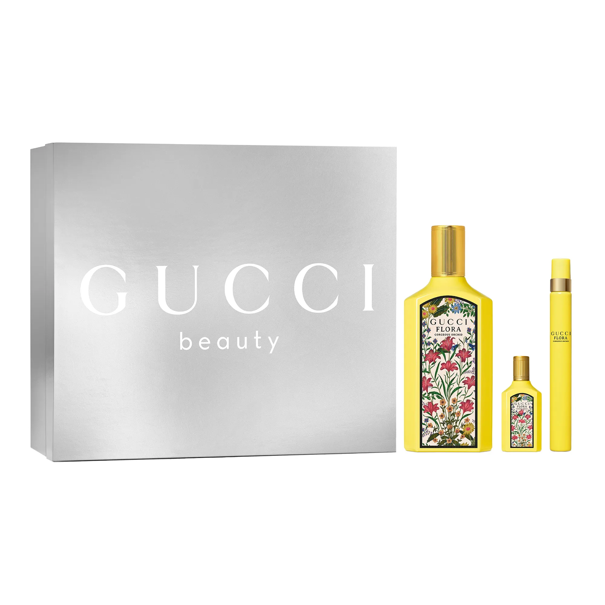 Gucci Flora Gorgeous Orchid Eau de Parfum 100ml Set di 3 pezzi