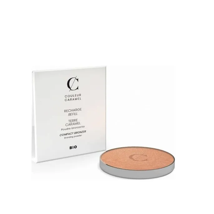 Cipria compatta Couleur Caramel Caramel Terre N22 Brun Orange Ricarica 1 unità