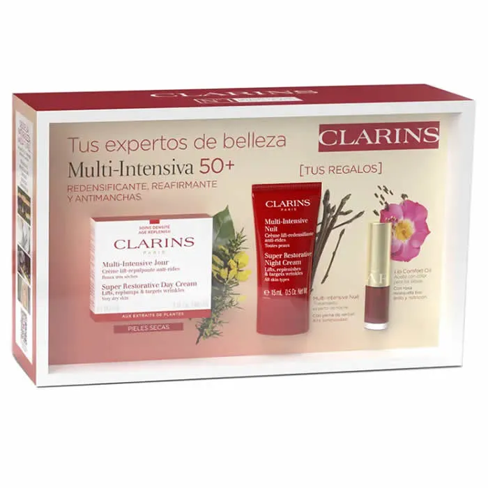 Clarins Crema Giorno Super Rigenerante Pelle Molto Secca 50 ml Set 3 Pezzi