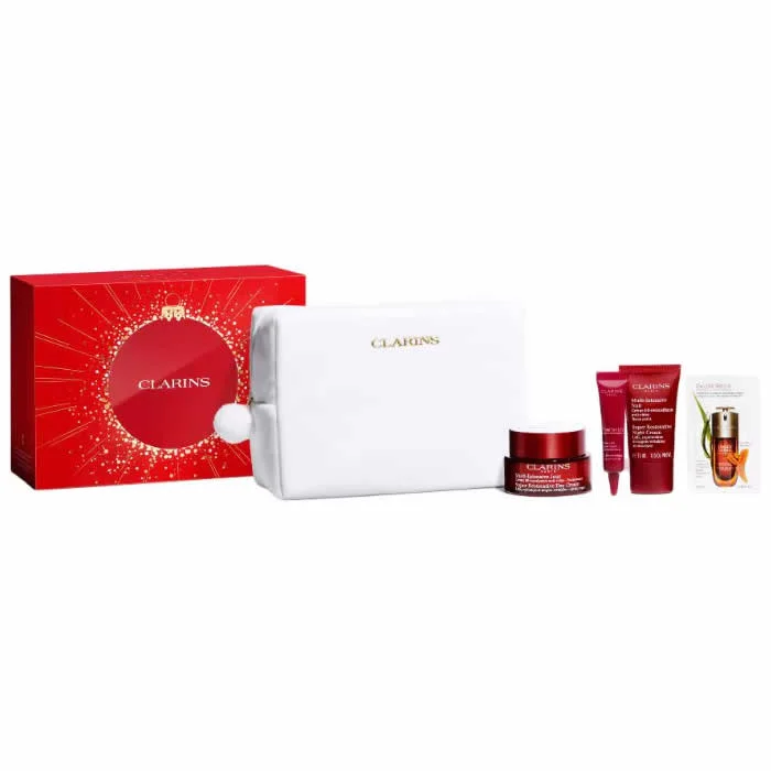 Clarins Crema Giorno Super Rigenerante Tutti i Tipi di Pelle 50 ml Set 5 Pezzi