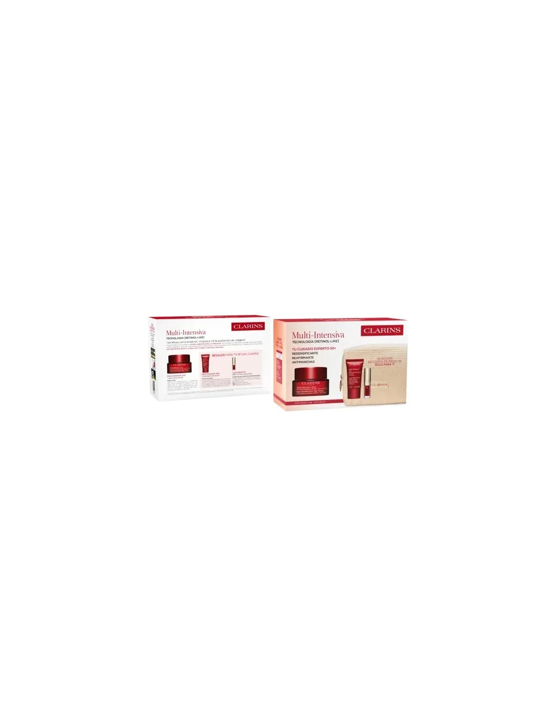 Crema giorno multi-intensiva Clarins per pelle secca, set da 4 pezzi