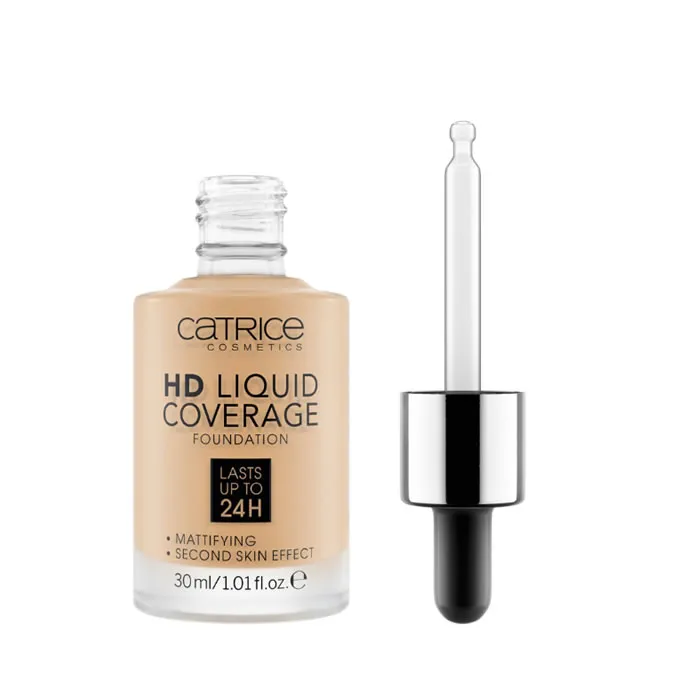 Fondotinta Catrice HD Liquid Coverage, durata fino a 24 ore, 036 Nocciola, 30 ml