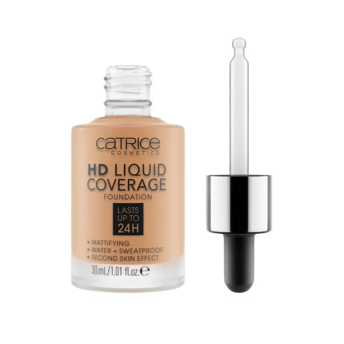Fondotinta Catrice HD Liquid Coverage, durata fino a 24 ore, 046 Camel Beige, 30 ml