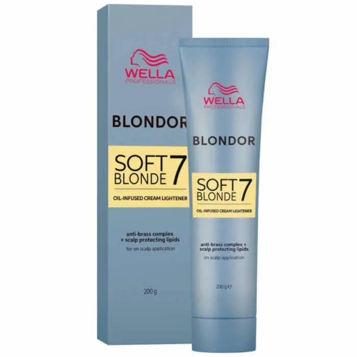 Wella Blondor Soft Blonde 7 Crema schiarente infusa con olio 200 g