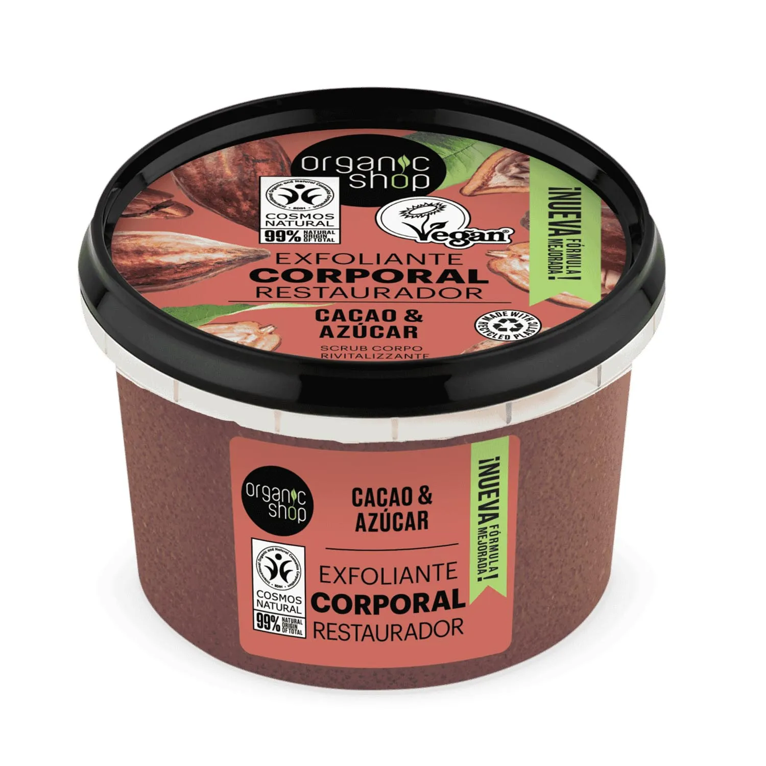 Organic Shop Cacao Belgian Chocolate Body Scrub 1 unità