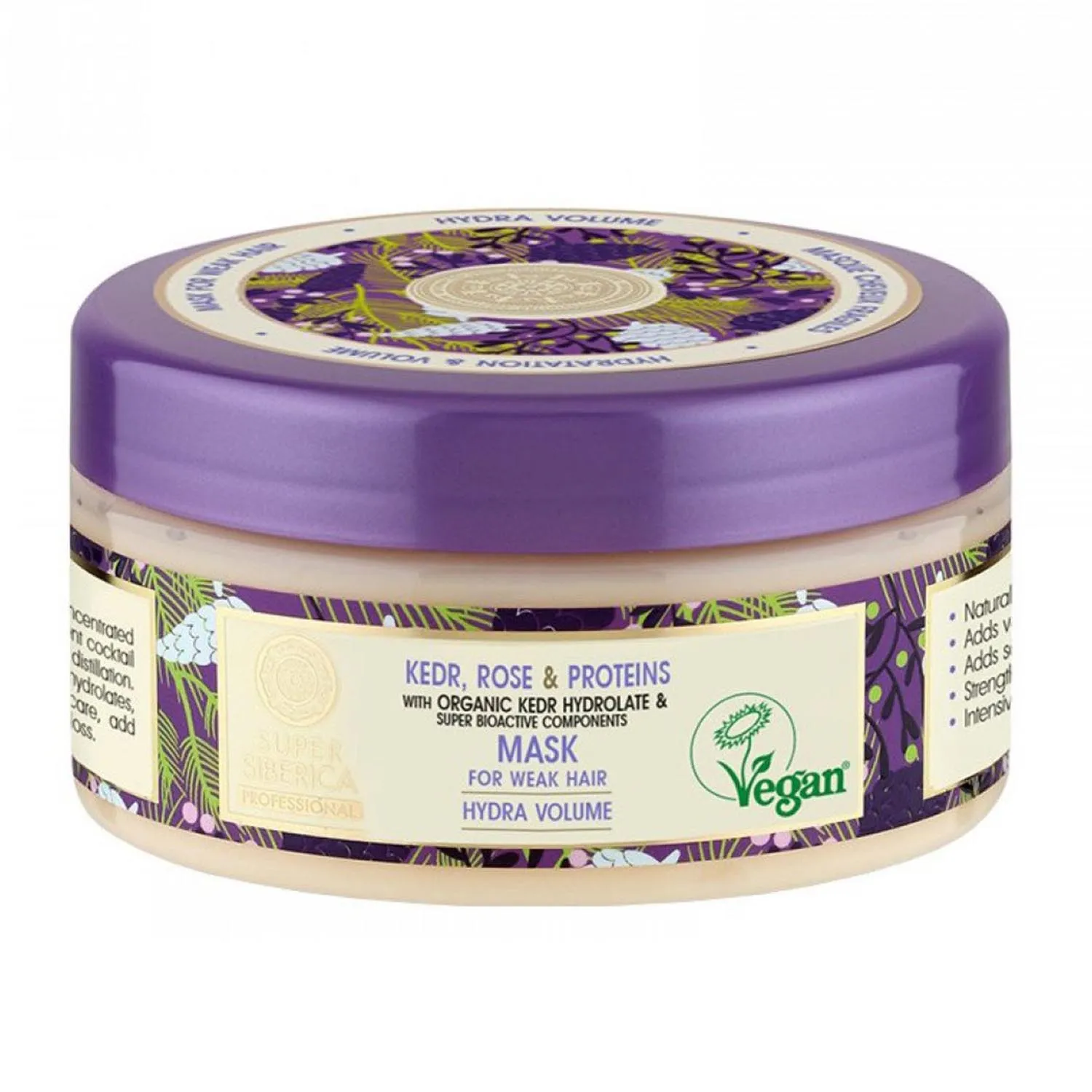 Maschera per capelli Natura Siberica al pino rosa e proteine ??per capelli deboli 400 ml