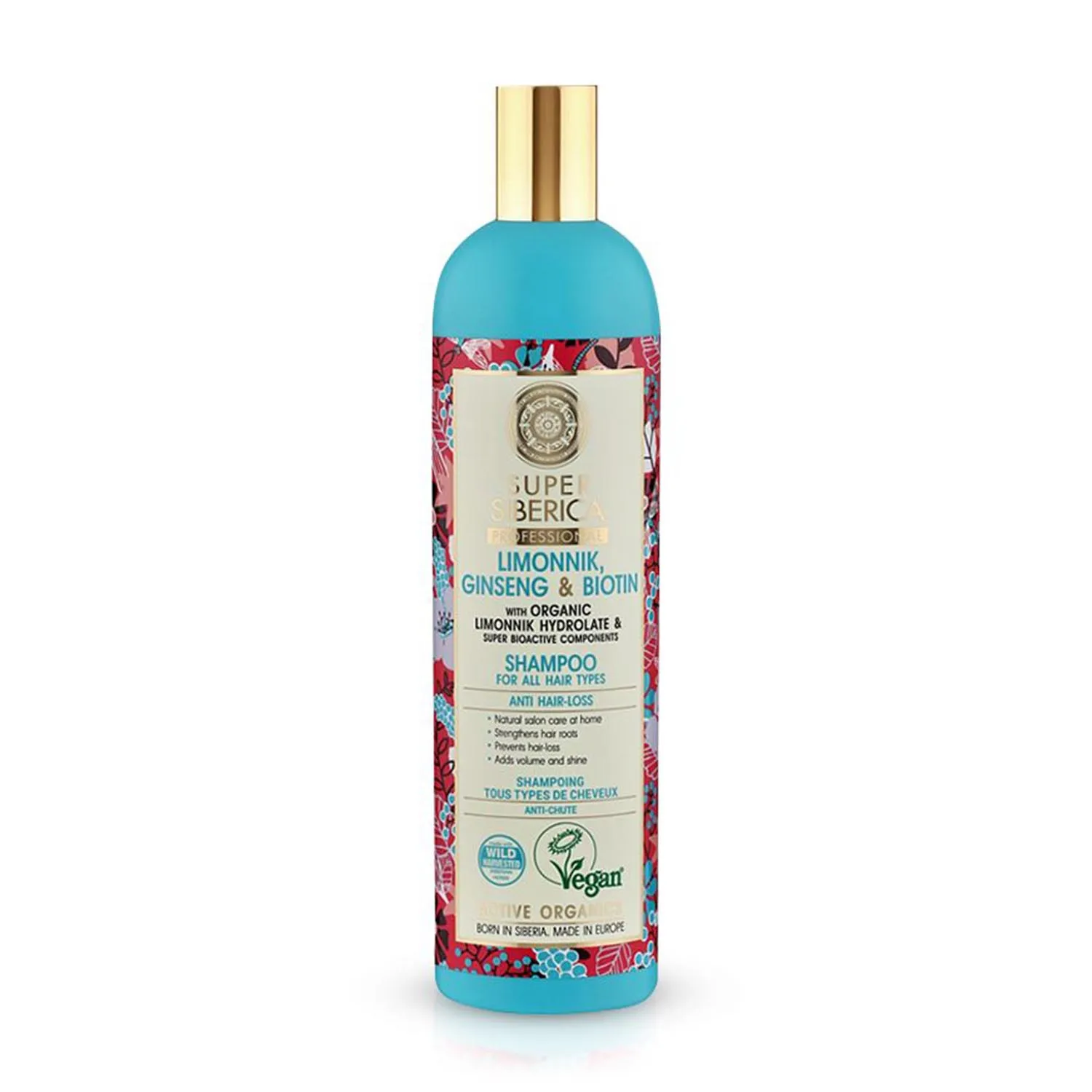 Natura Siberica Schisandra Ginseng e Biotina Shampoo Professionale 400ml