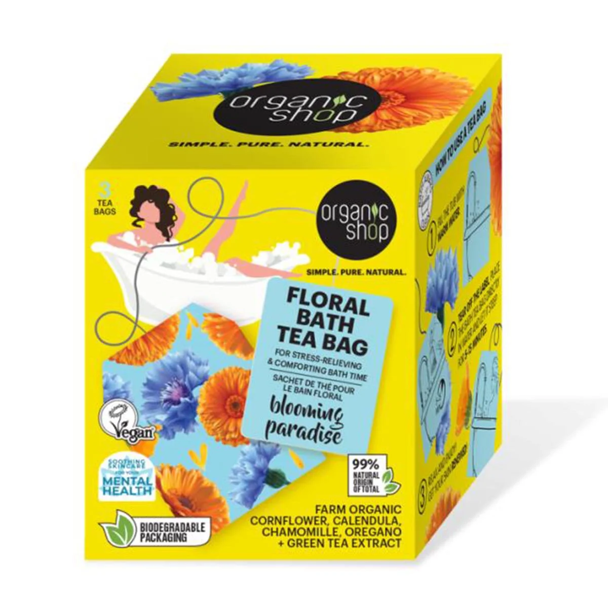 Organic Shop Floral Bath Blooming Paradise Bustine di tè 280 pezzi
