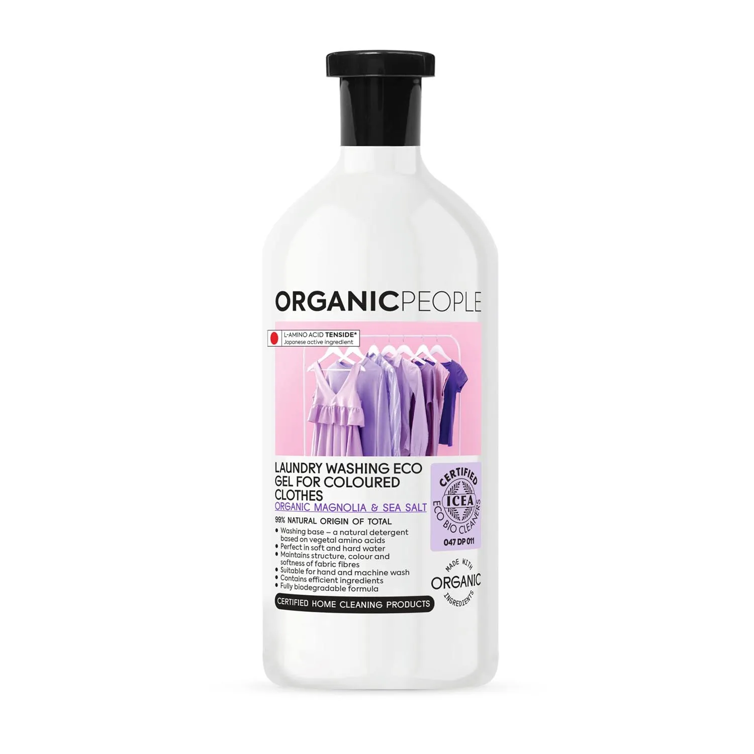 Organic People For Colored Clothes Magnolia y Sea Salt Laundry Washing-Gel 200ml