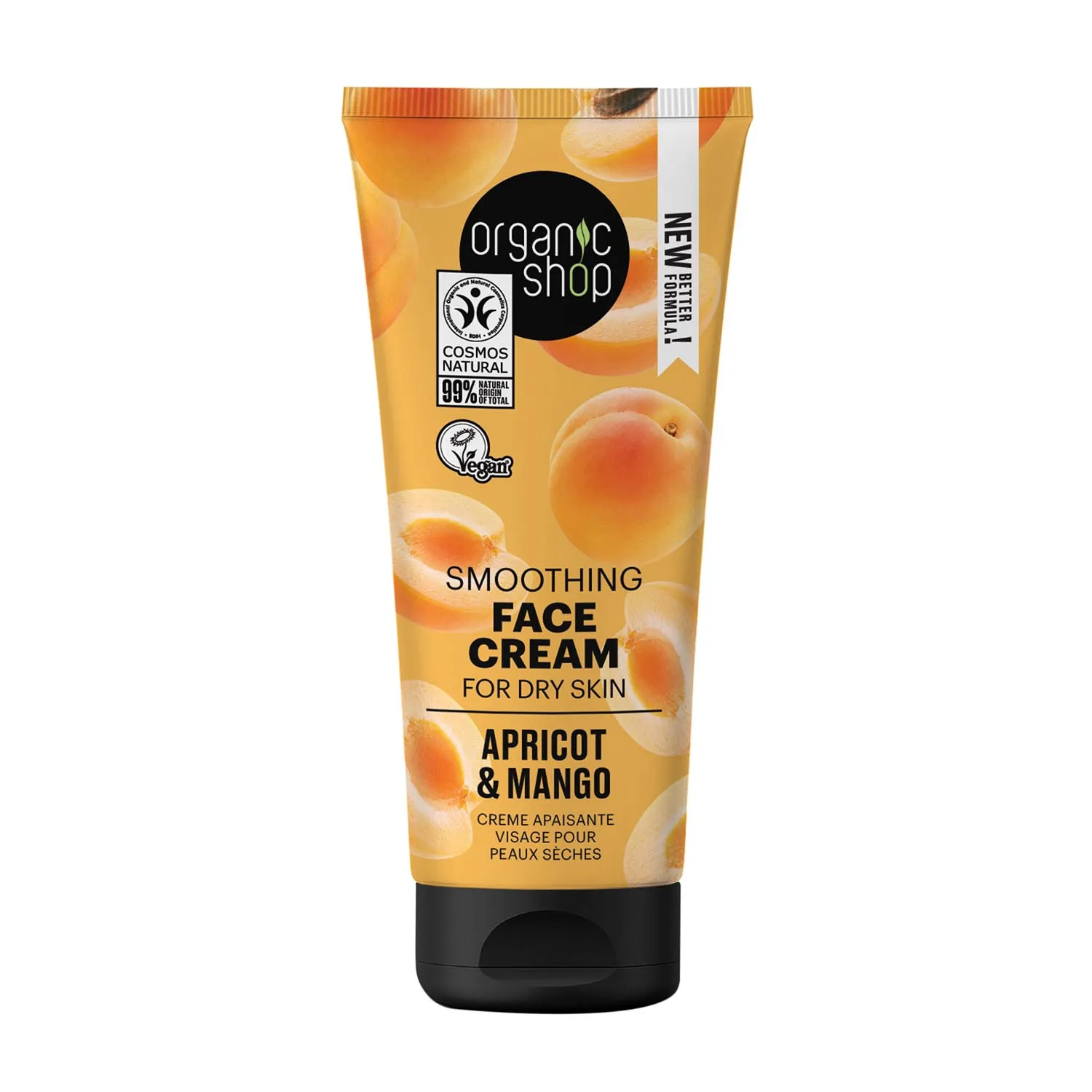 Natura Siberica Organic Shop Crema Viso Levigante all’Albicocca Piel Seca 50 ml