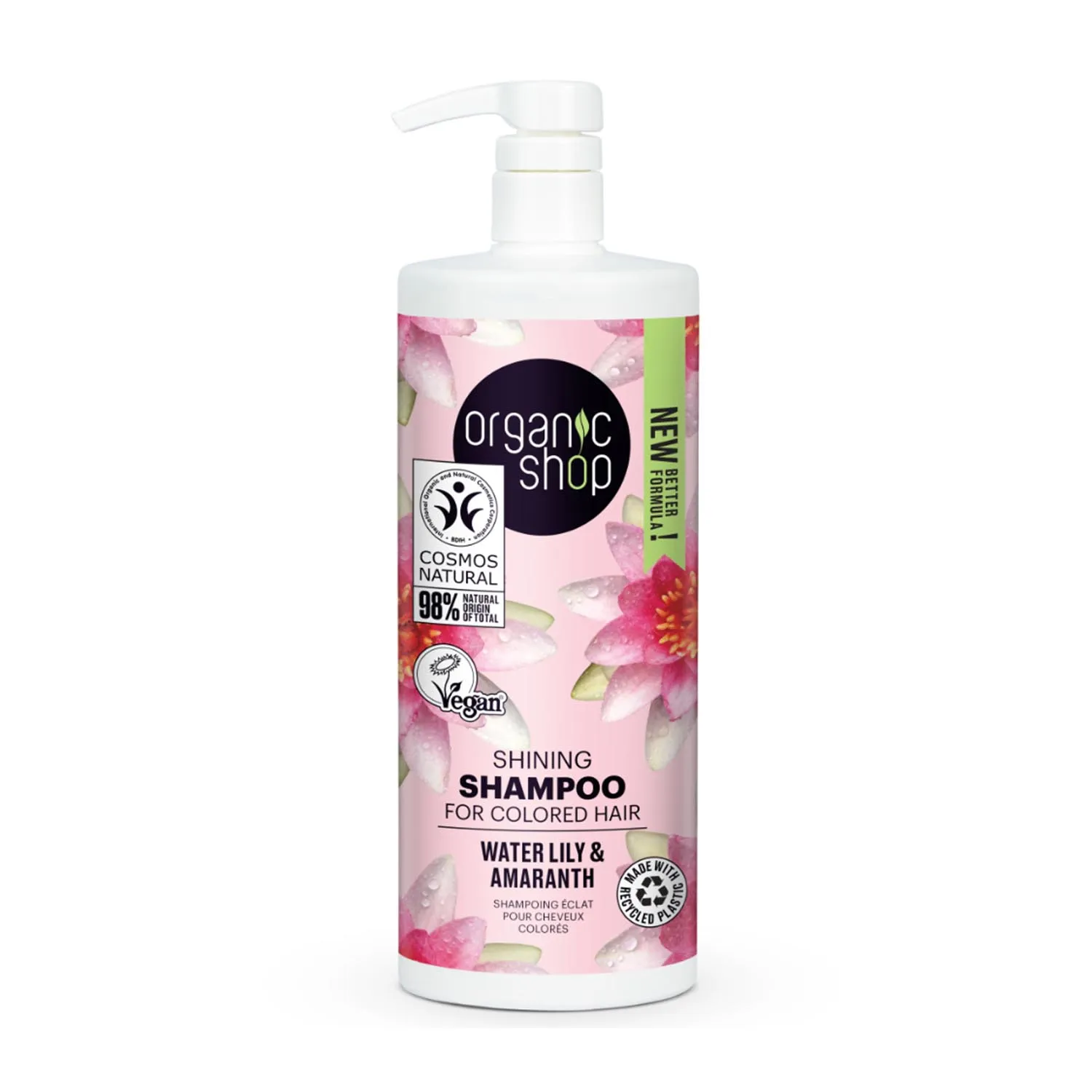Shampoo alla ninfea Organic Shop per capelli colorati 1000 ml