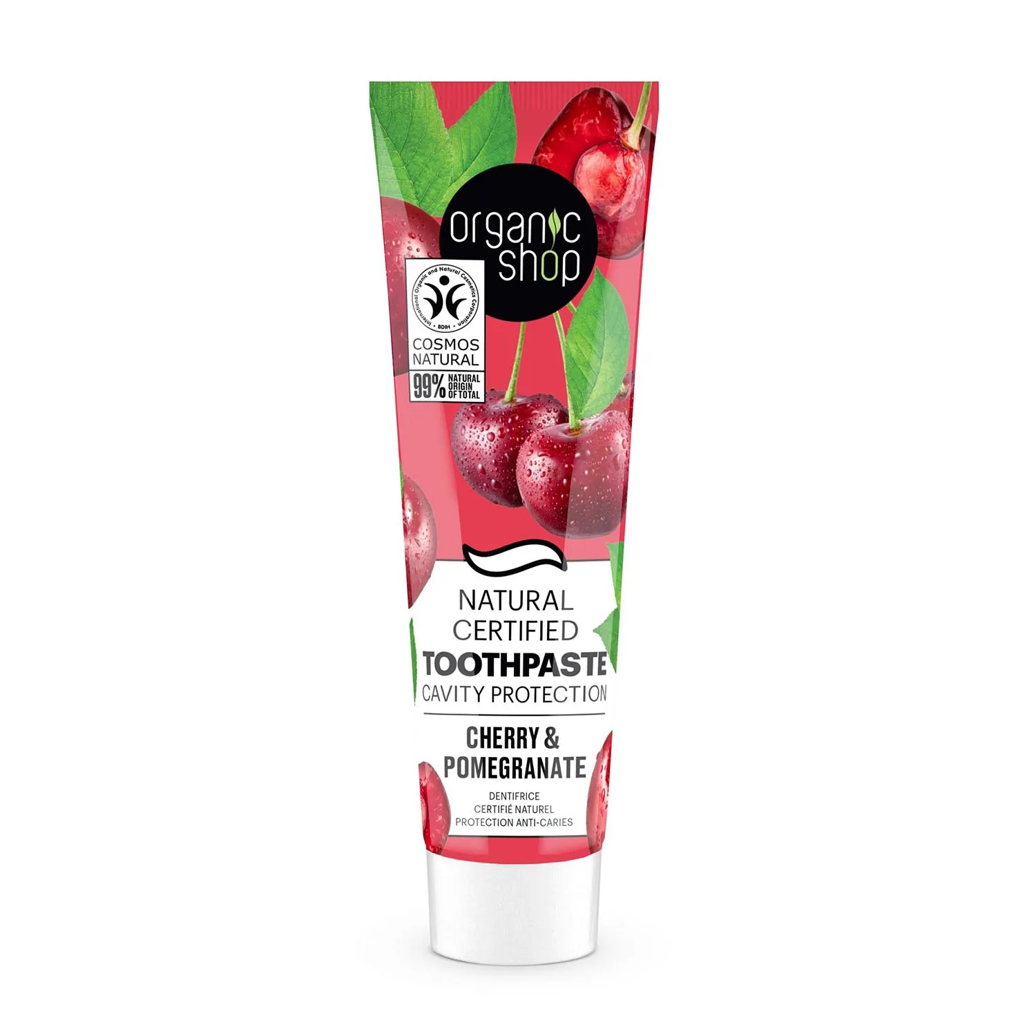 Organic Shop Cherry Dentifrico Protezione Carie 100g