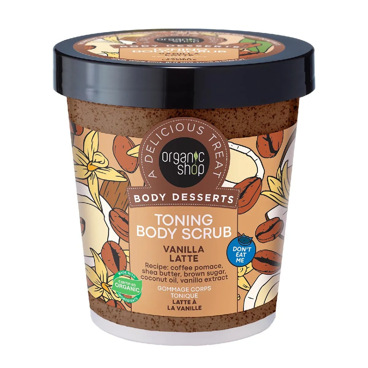 Organic Shop Vanilla Latte Esfoliante Corporal 450ml