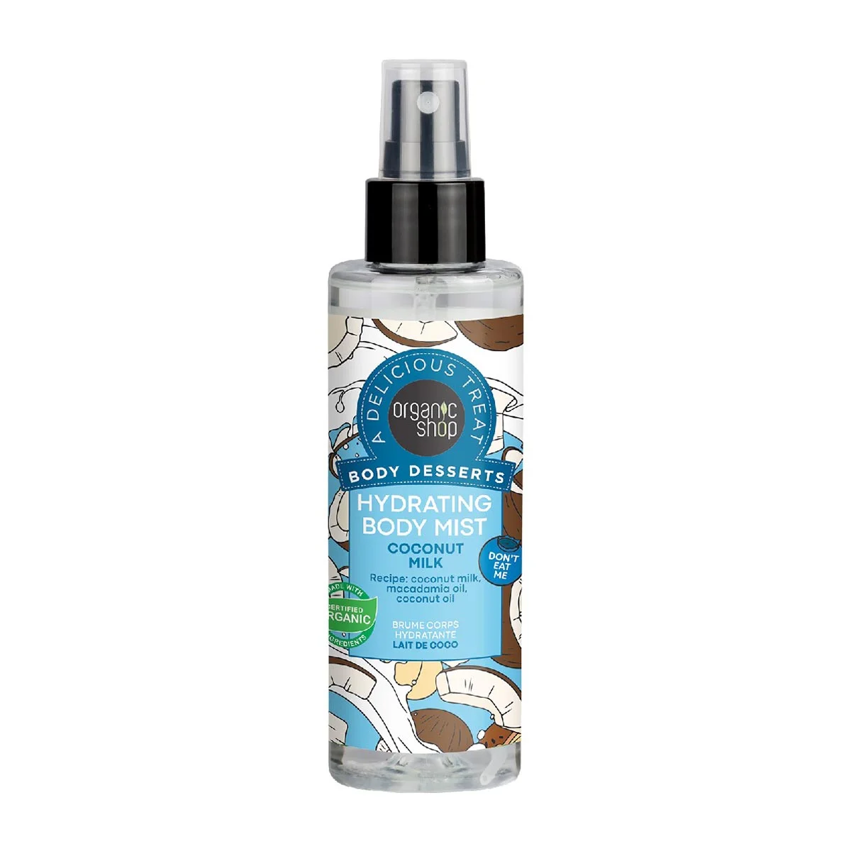 Organic Shop Body Desserts Coconut Milk Spray Corporal Idratante 200ml Spray