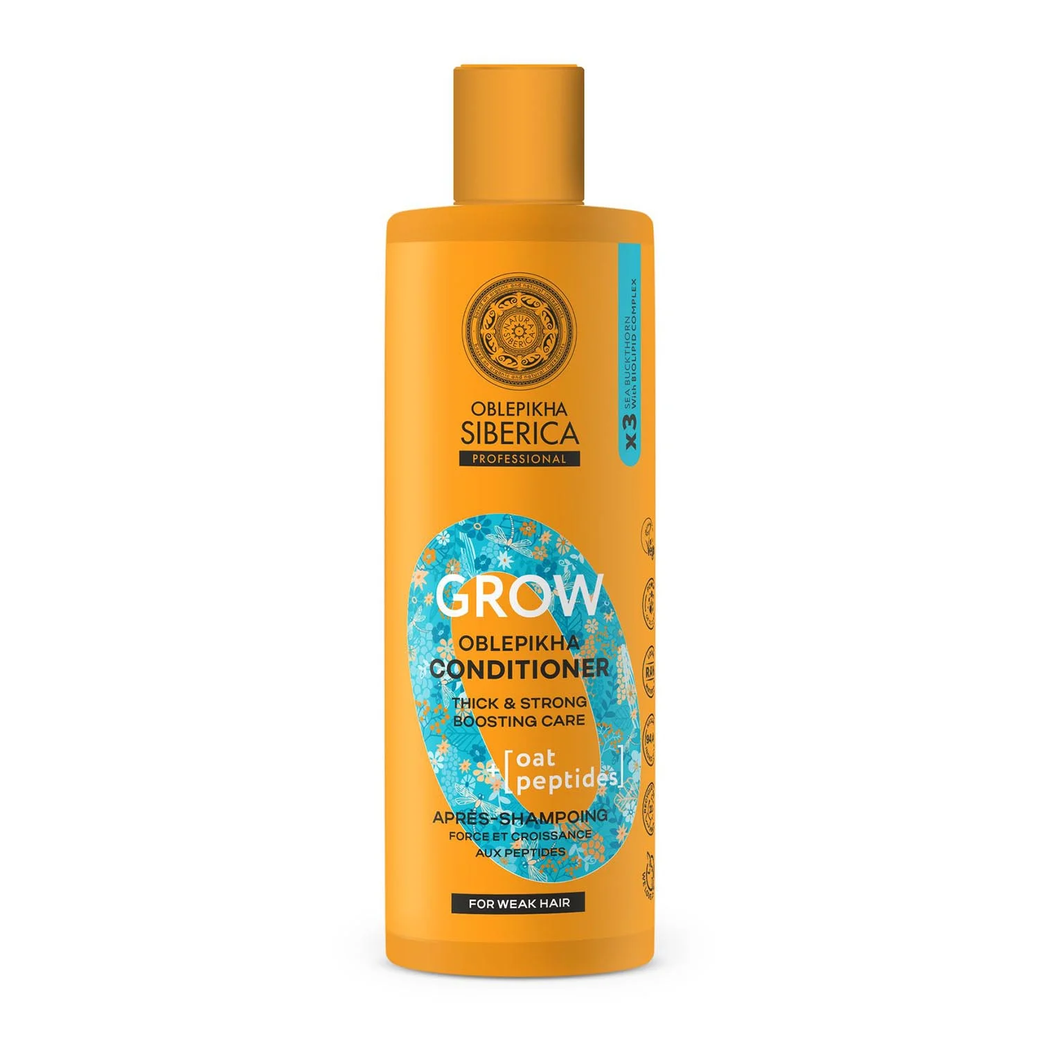 Natura Siberica Oblepikha Grow Peptides Conditioner per capelli deboli 400 ml