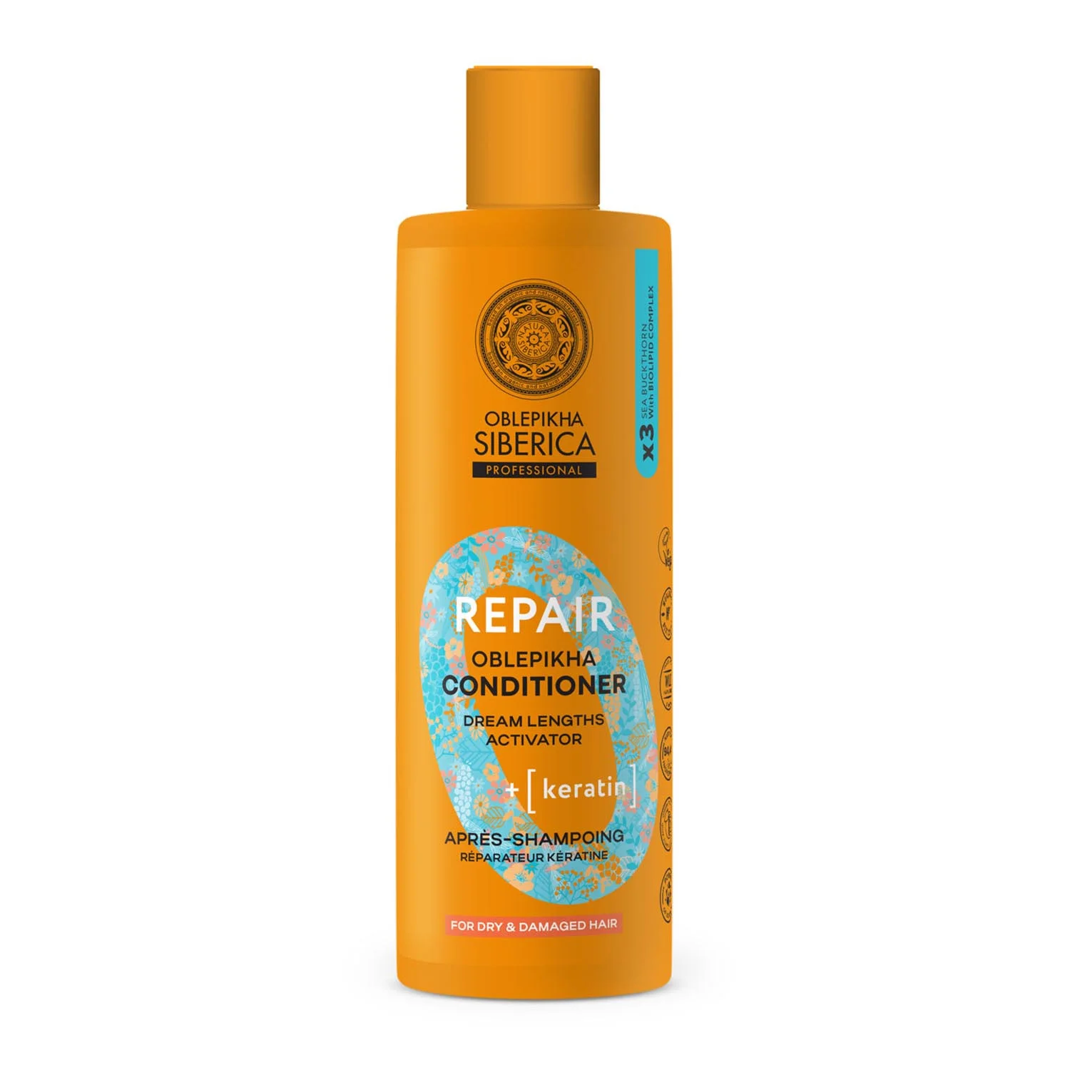 Natura Siberica Balsamo riparatore alla cheratina per capelli secchi 400 ml