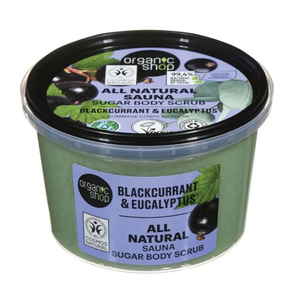 Organic Shop Scrub corpo naturale per sauna Zucchero e ribes 250 ml