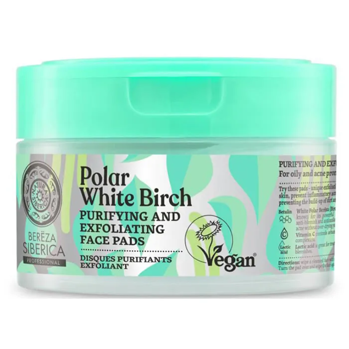 Dischetti viso purificanti ed esfolianti Natura Siberica 20 unità