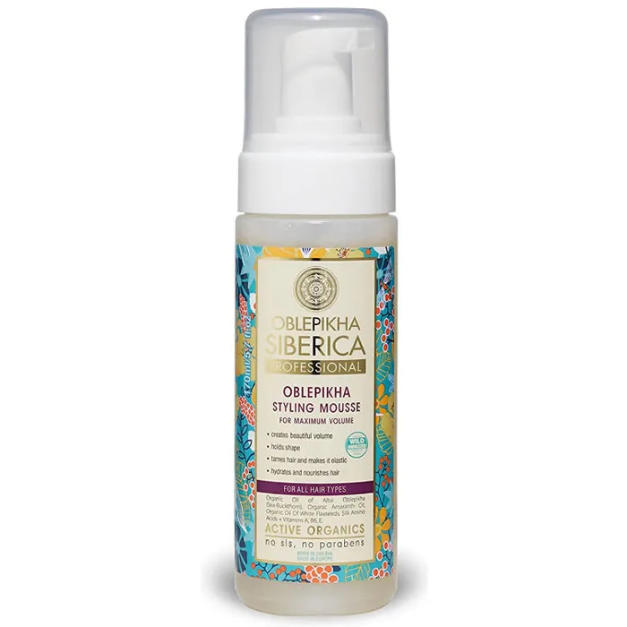 Natura Siberica Oblepikha Styling Mousse Per Il Massimo Volume 200ml