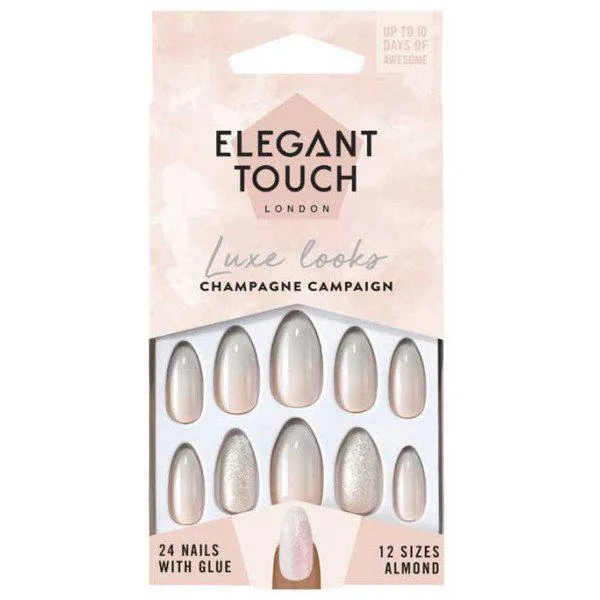 Elegant Touch Luxe Looks Nails With Glue Oval Limited Ed Hot Tip 24 U Elegant Touch Luxe Looks Nails With Glue Oval Limited Ed Hot Tip 24 U
