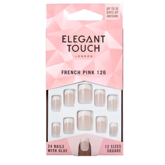 Unghie French Naturali Elegant Touch 126 Corte
