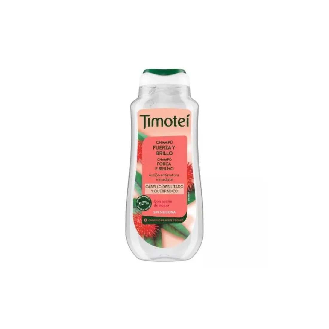 Timotei Champú Fuerza y Brillo Con Aceite De Ricino y Coco Para Cabello Débil y Quebradizo 300ml Timotei Champú Fuerza y Brillo Con Aceite De Ricino y Coco Para Cabello Débil y Quebradizo 300ml